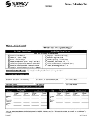Surency AdvantagePlus FSA/HRA/QTP Enrollment Form