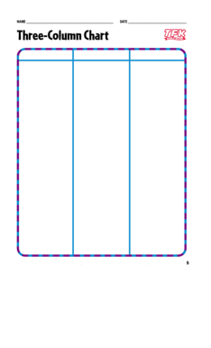 Three-Column Chart Template