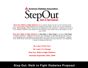 Step Out Walk to Fight Diabetes Proposal