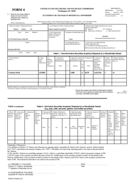 SEC Form 4 Statement of Changes in Beneficial Ownership