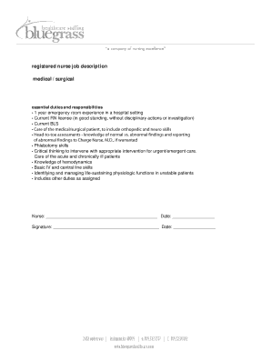 Registered Nurse Job Description