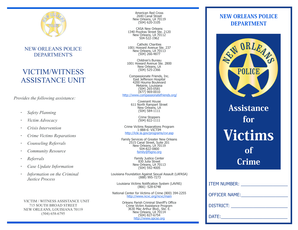 Louisiana Crime Victims Reparations Form