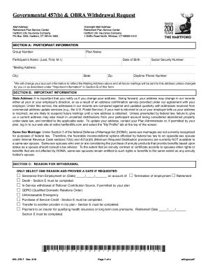 Governmental 457(b) & OBRA Withdrawal Request