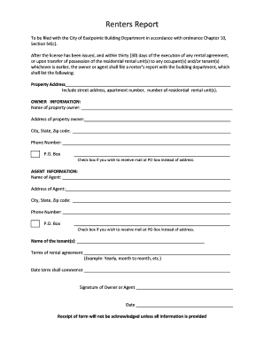 Renters Report