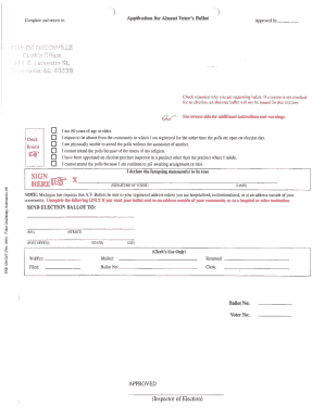 Michigan Absent Voter Ballot Application