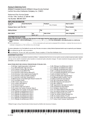 403(b)(7) Custodial Account Opening Form