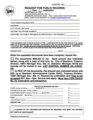 Request for Public Records