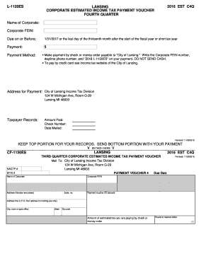 Corporate Estimated Income Tax Payment Voucher