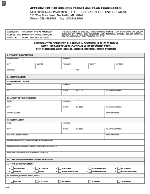Building Permit Application