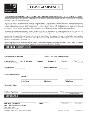 USF Leave of Absence Form