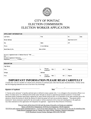 Election Worker Application