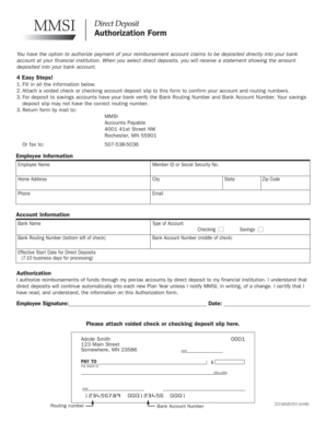 MMSI Direct Deposit Authorization Form