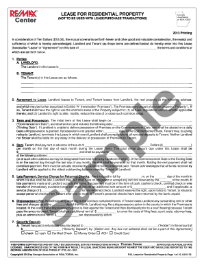 Georgia Residential Lease Agreement