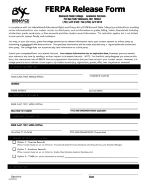 FERPA Release Form