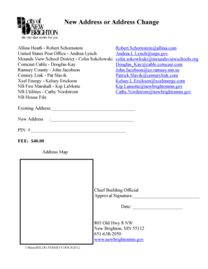 New Address Change Form