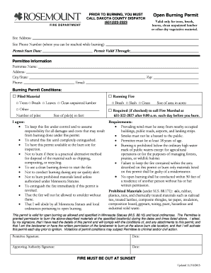 Minnesota Burning Permit