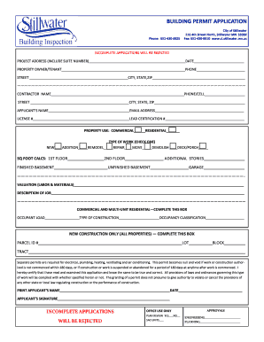 Building Permit Application