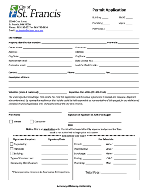 Building Permit Application