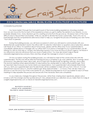 Home Building Allowance Sheet