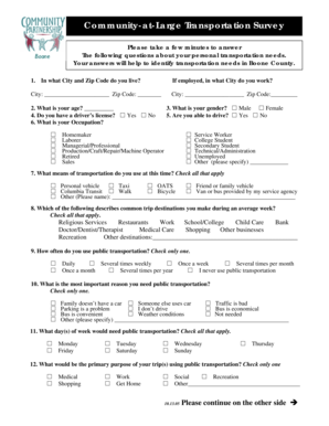 Community-at-Large Transportation Survey
