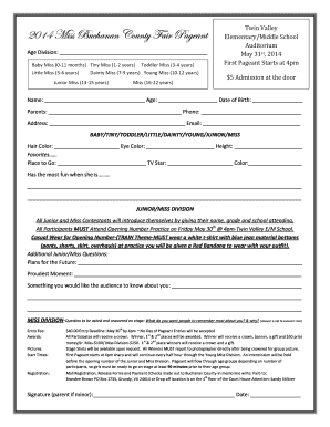 B2014b Miss Buchanan County Fair Pageant