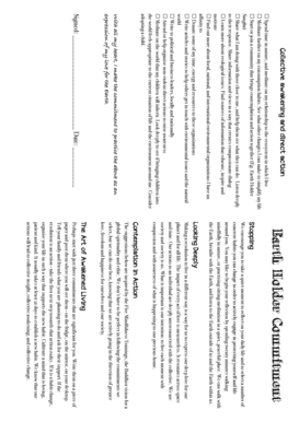 Earth Holder Commitment Form
