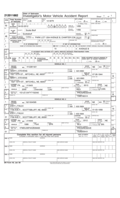 Nebraska Motor Vehicle Accident Report