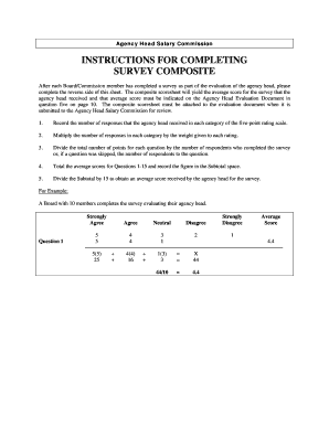 Survey Composite Scoresheet for Boards Commissions