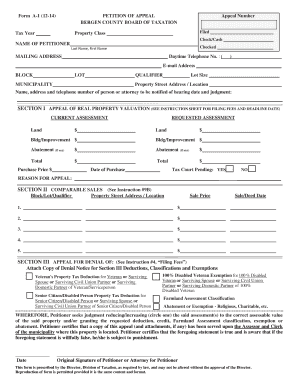 New Jersey Property Tax Appeal Form