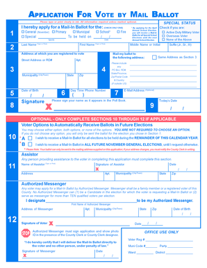 New Jersey Mail-In Ballot Application
