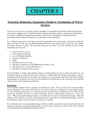 South Carolina Waiver Service Notice
