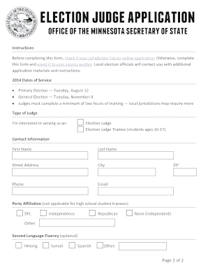 Election Judge Application