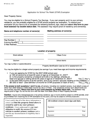 New York STAR Exemption Application