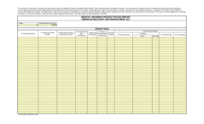 Monthly Recipient Project Status Report