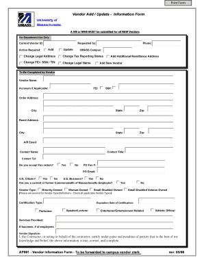 Vendor Information Form