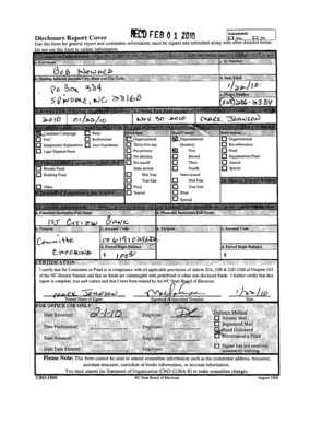 North Carolina Disclosure Report