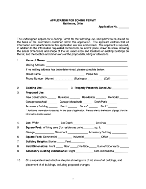 Application for Zoning Permit