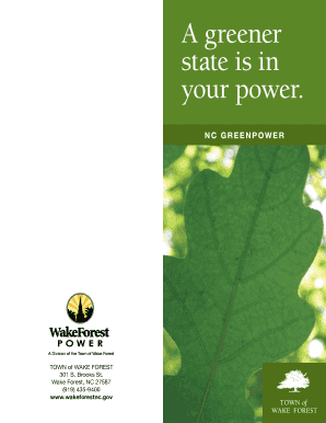NC GreenPower Sign Up Form