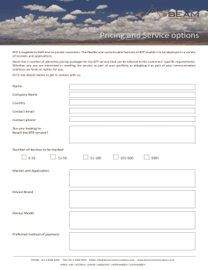 BTP Service Inquiry Form