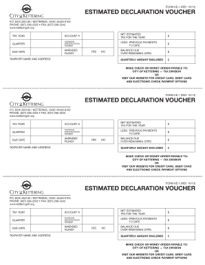 Kettering Estimated Declaration Voucher