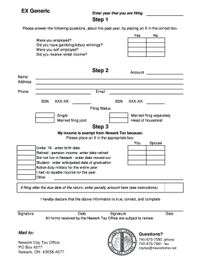 Newark City Annual Tax Return