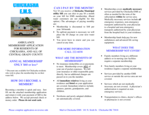Chickasha EMS Membership Application