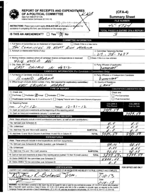 Indiana Political Committee Financial Report