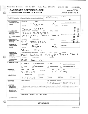 Texas Campaign Finance Report