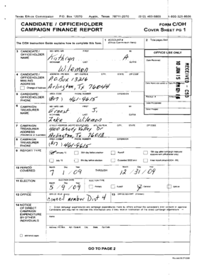 Texas Campaign Finance Report