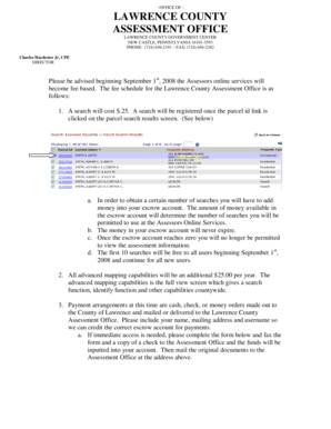 Lawrence County Assessment Office Fee Notice