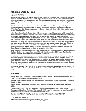 Fillable Online Sharis Caf &amp; Pies Fax Email Print - pdfFiller