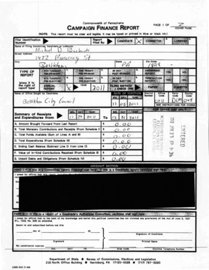 Pennsylvania Campaign Finance Report