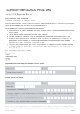 Junior ISA Transfer Form