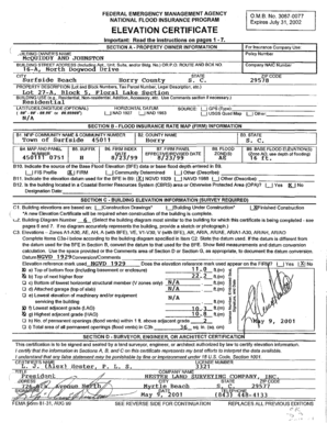 FEMA Elevation Certificate